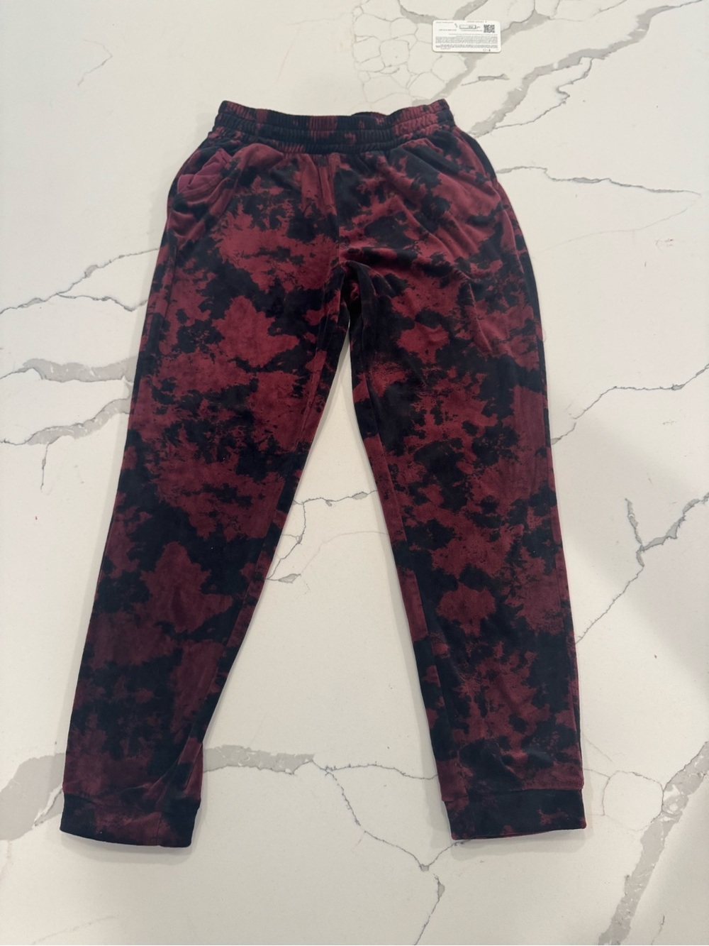 art class Burgundy and Black Tie-Dye Jogger Pants